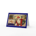 Vintage Child with Santa Christmas Card