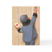Vintage Child with Valentine's Day Letter Greeting Cards