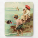 Vintage - Children at the beach Mousepad