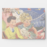 Vintage Children Balloons Dog Roller Coaster Ride Envelope