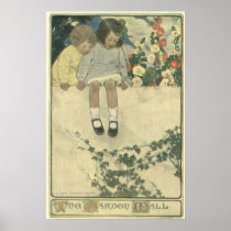 Vintage Children, Garden Wall Jessie Willcox Smith Print