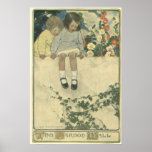 Vintage Children, Garden Wall Jessie Willcox Smith Print
