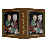 Vintage Children Having a Tea Party with Dolls binders