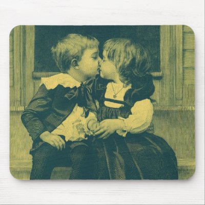 children romantic kiss