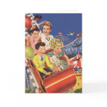 Vintage Children on a Roller Coaster Ride Greeting Cards