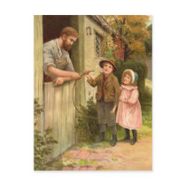 Vintage Children On Social Visit Postcard by kimmyklassickorner Vintage Children On Social Visit Postcard