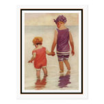Vintage Children Paddling by Jessie Willcox Smith Postcard