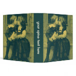 Vintage Children Sharing an Innocent Kiss binders