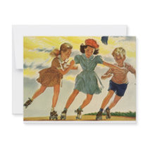Vintage Children, Skating Skater Birthday Party