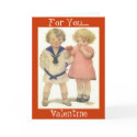 Vintage Children Valentine Card by dreamingagain Vintage Children Valentine Card