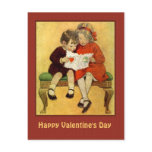 Vintage Children with Valentine Post Card
