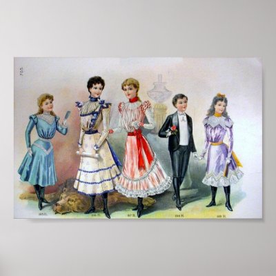 Children Fashion on Vintage Children S Fashion 1890 S Posters From Zazzle Com