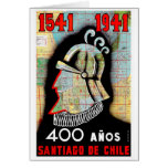 Vintage Chile Santiago Travel Card