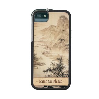 Vintage Chinese Sumi-e painting landscape scenery iPhone 5 Covers
