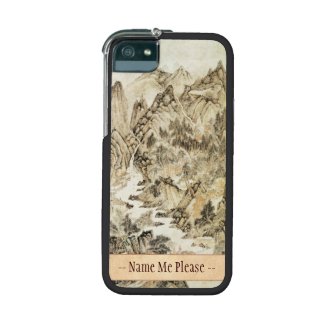 Vintage Chinese Sumi-e painting landscape scenery iPhone 5/5S Case