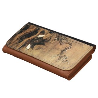 Vintage Chinese Sumi-e painting landscape scenery Wallet