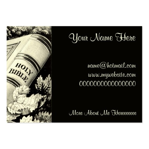 Vintage Christian Art Time is Precious 1872 Business Card Template (front side)