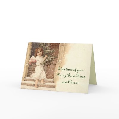 Vintage Christmas Angel Card