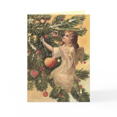 Vintage Christmas Angel Card