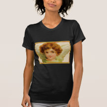 Vintage Christmas Angel Green and Red T-shirts
