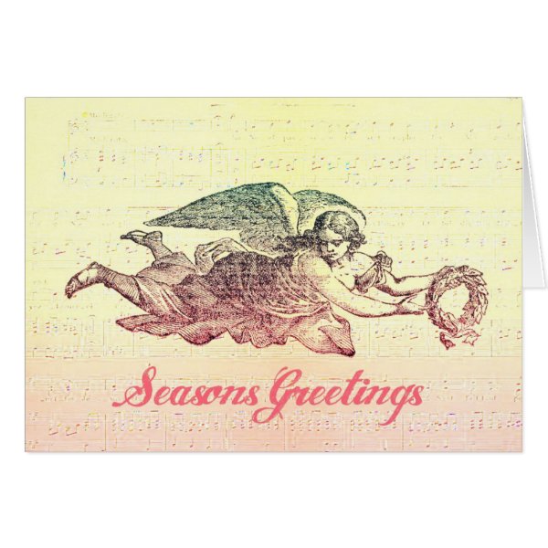 Vintage Christmas Angel Greeting Card