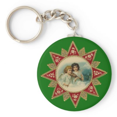 Vintage Christmas Angel Key Chains keychains