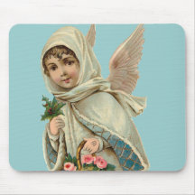Vintage Christmas Angel Mouse Pad