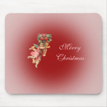 Vintage Christmas Angel Mouse Pads