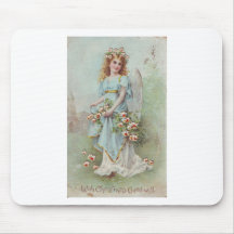Vintage Christmas Angel Mouse Pads