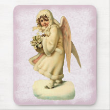 Vintage Christmas Angel Mousepad