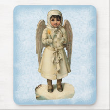 Vintage Christmas Angel Mousepad