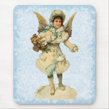 Vintage Christmas Angel Mousepad