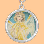 Vintage Christmas Angel Necklace