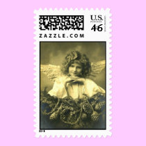 Vintage Christmas Angel postage