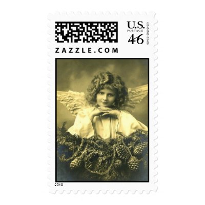Vintage Christmas Angel postage