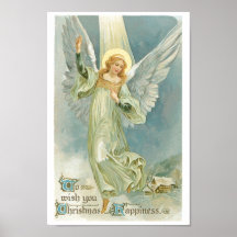 Vintage Christmas Angel Print