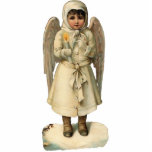 Vintage Christmas Angel Sculpture Magnet Acrylic Cut Outs