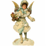 Vintage Christmas Angel Sculpture Ornament Cut Outs