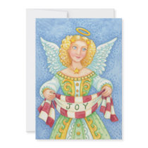 Vintage Christmas Angel with Joy Announcement