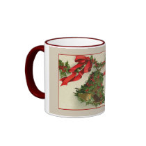 Vintage Christmas Bell mugs by MyOtherPlanet Vintage Christmas Bell mugs