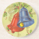 Vintage Christmas Bells Drink Coasters