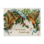 Vintage Christmas Bells Postcard