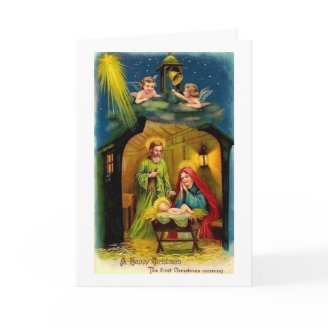 Vintage Christmas Birth of Jesus