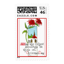 Vintage Christmas Blessings Postage postage