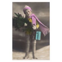 Vintage Christmas Boy Stationery Design