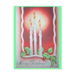 Vintage Christmas Candles Post Cards
