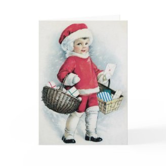 Vintage Christmas Card - Adorable card for Kids