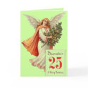 Vintage Christmas Card - angel
