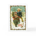 Vintage Christmas Card Children in Snow by lkranieri Vintage Christmas Card Children in Snow