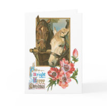 Vintage Christmas Card for Horse Lovers